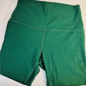 Lululemon green align biker shorts